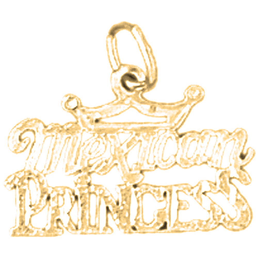 Yellow Gold-plated Silver Mexican Princess Pendant