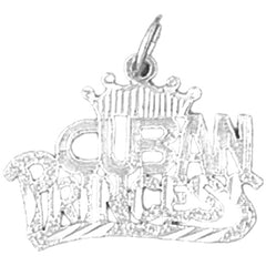Sterling Silver Cuban Princess Pendant