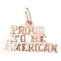 14K or 18K Gold Proud To Me American Pendant
