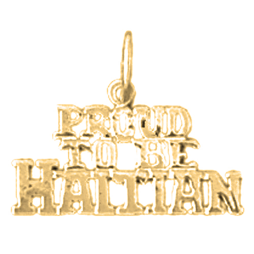 Yellow Gold-plated Silver Proud To Me Haitian Pendant