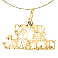 14K or 18K Gold Proud To Be Jamaican Pendant