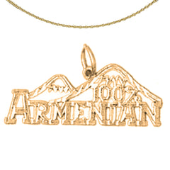 Sterling Silver 100% Armenian Pendant (Rhodium or Yellow Gold-plated)