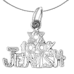 Sterling Silver 100% Jeweish Pendant (Rhodium or Yellow Gold-plated)
