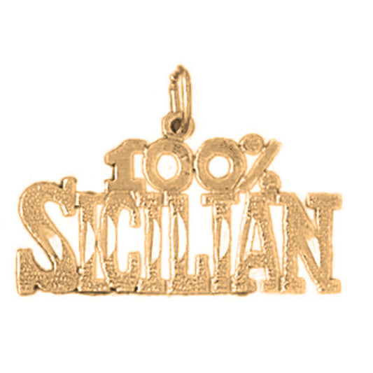 Yellow Gold-plated Silver 100% Sicilian Pendant
