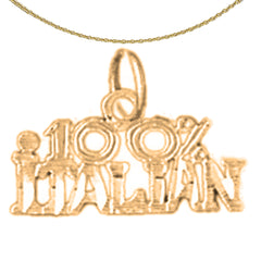 Sterling Silver 100% Italian Pendant (Rhodium or Yellow Gold-plated)