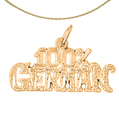 Sterling Silver 100% German Pendant (Rhodium or Yellow Gold-plated)