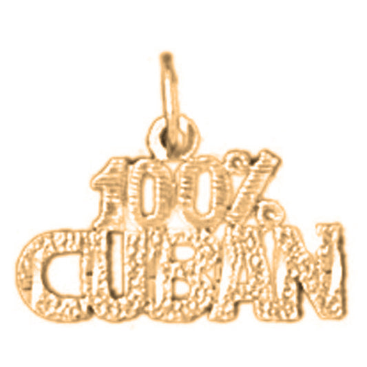 Yellow Gold-plated Silver 100% Cuban Pendant