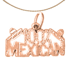 14K or 18K Gold 100% Mexican Pendant