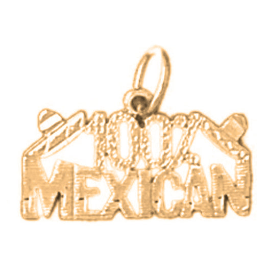 Yellow Gold-plated Silver 100% Mexican Pendant