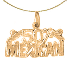 Colgante de Plata de Ley 50% Mexicana (Rodio o Baño de Oro Amarillo)