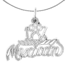 Sterling Silver 100% Mexican Pendant (Rhodium or Yellow Gold-plated)