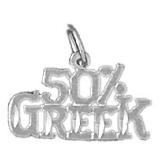 Sterling Silver 50% Greek Pendant