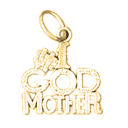 14K or 18K Gold #1 Godmother Saying Pendant