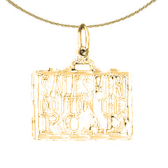 14K or 18K Gold Salesmen Do It On The Road Saying Pendant