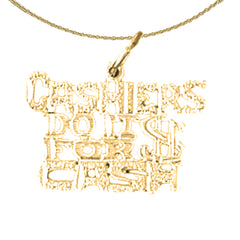 14K or 18K Gold Cashiers Do It For Cash Saying Pendant