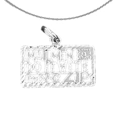14K or 18K Gold Mailmen Do It With More Zip Saying Pendant