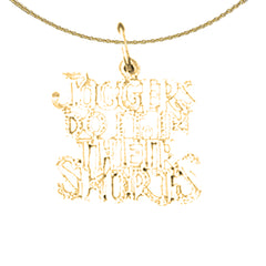 14K or 18K Gold Joggers Do It In Their Shorts Saying Pendant