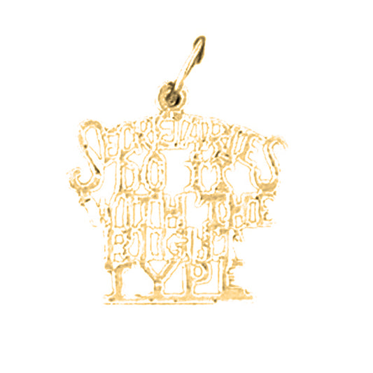 14K or 18K Gold Secretaries Do It With The Right Type Saying Pendant