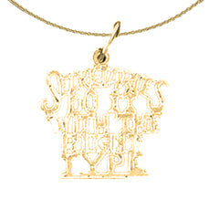 14K or 18K Gold Secretaries Do It With The Right Type Saying Pendant