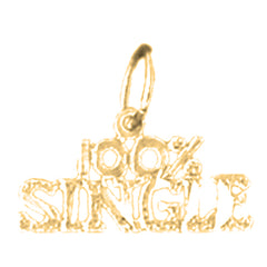 Yellow Gold-plated Silver 100% Single Saying Pendant