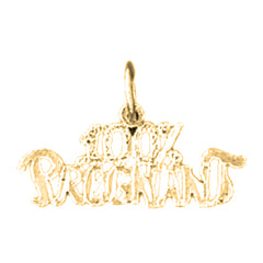 Yellow Gold-plated Silver 100% Pregnant Saying Pendant