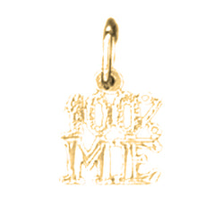 Yellow Gold-plated Silver 100% Me Saying Pendant