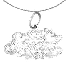 Sterling Silver 100% Special Saying Pendant (Rhodium or Yellow Gold-plated)