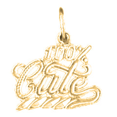 Yellow Gold-plated Silver 100% Cute Saying Pendant