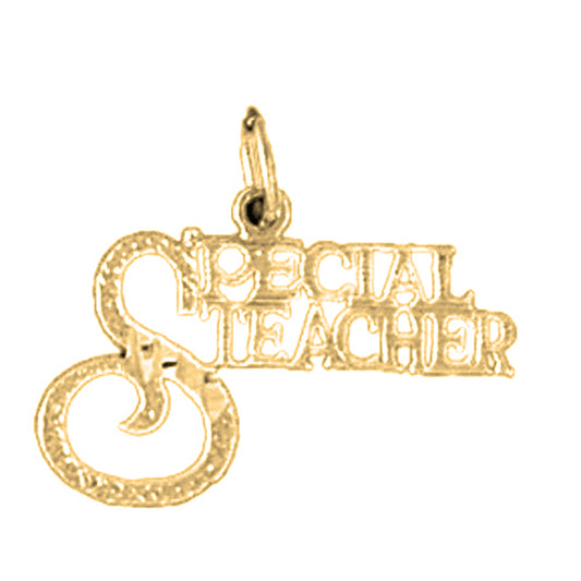 Yellow Gold-plated Silver Special Teacher Pendant