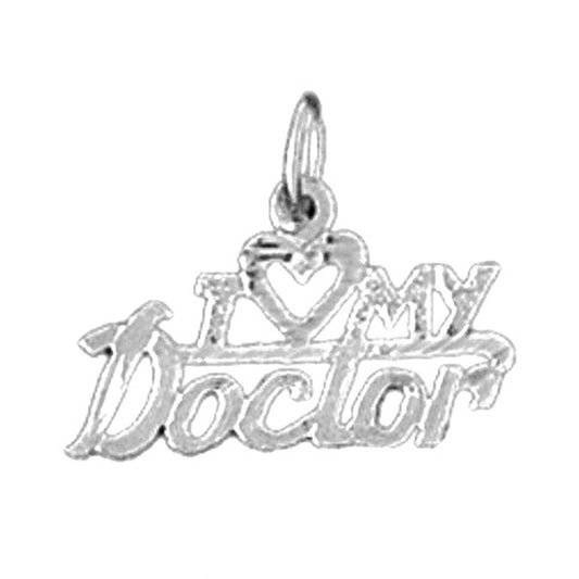 Sterling Silver I Love My Doctor Pendant