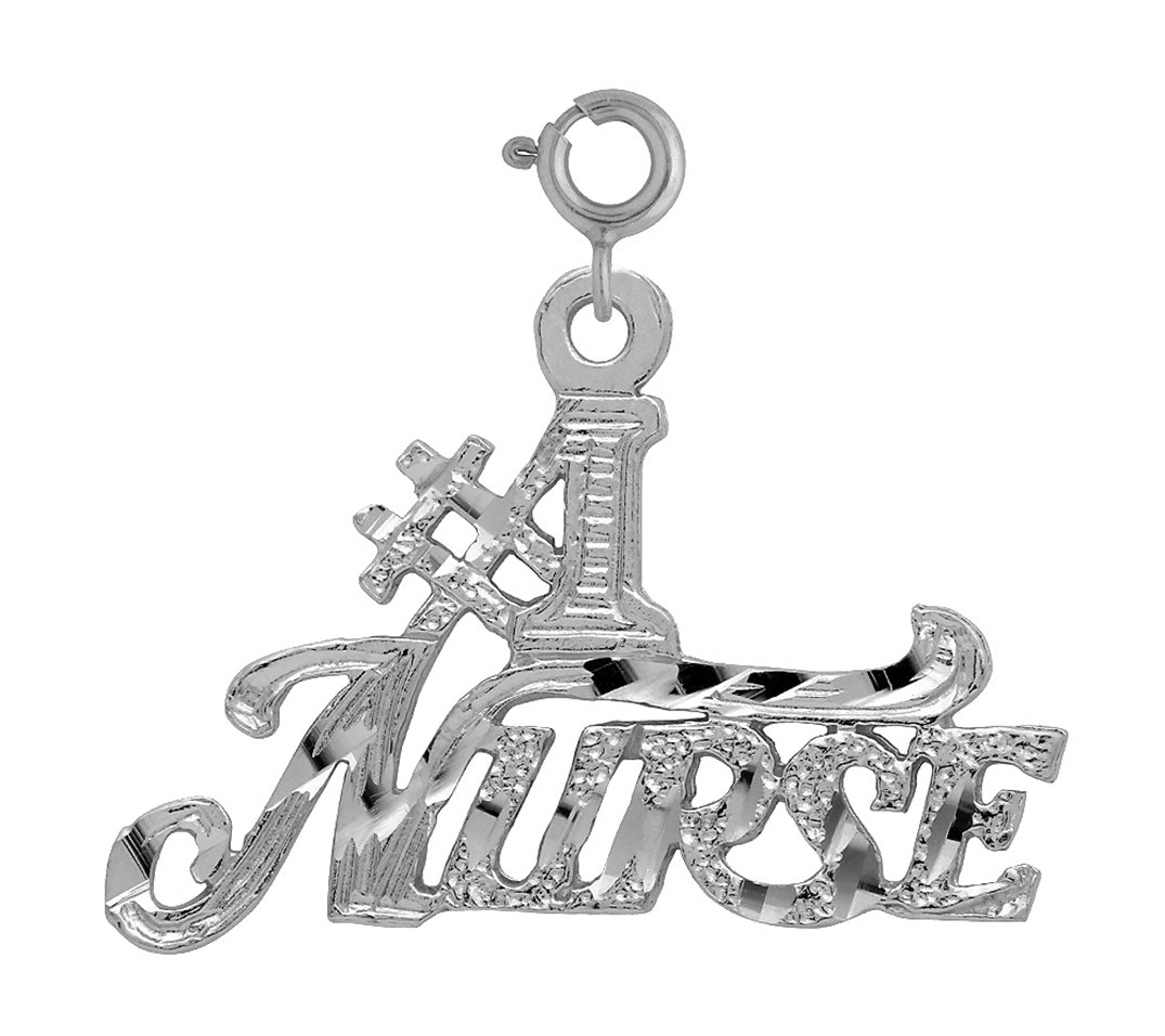 Sterling Silver #1 Nurse Pendant