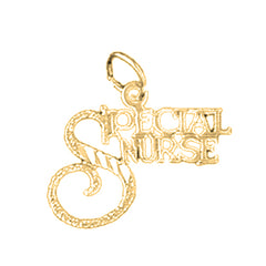Yellow Gold-plated Silver Special Nurse Pendant