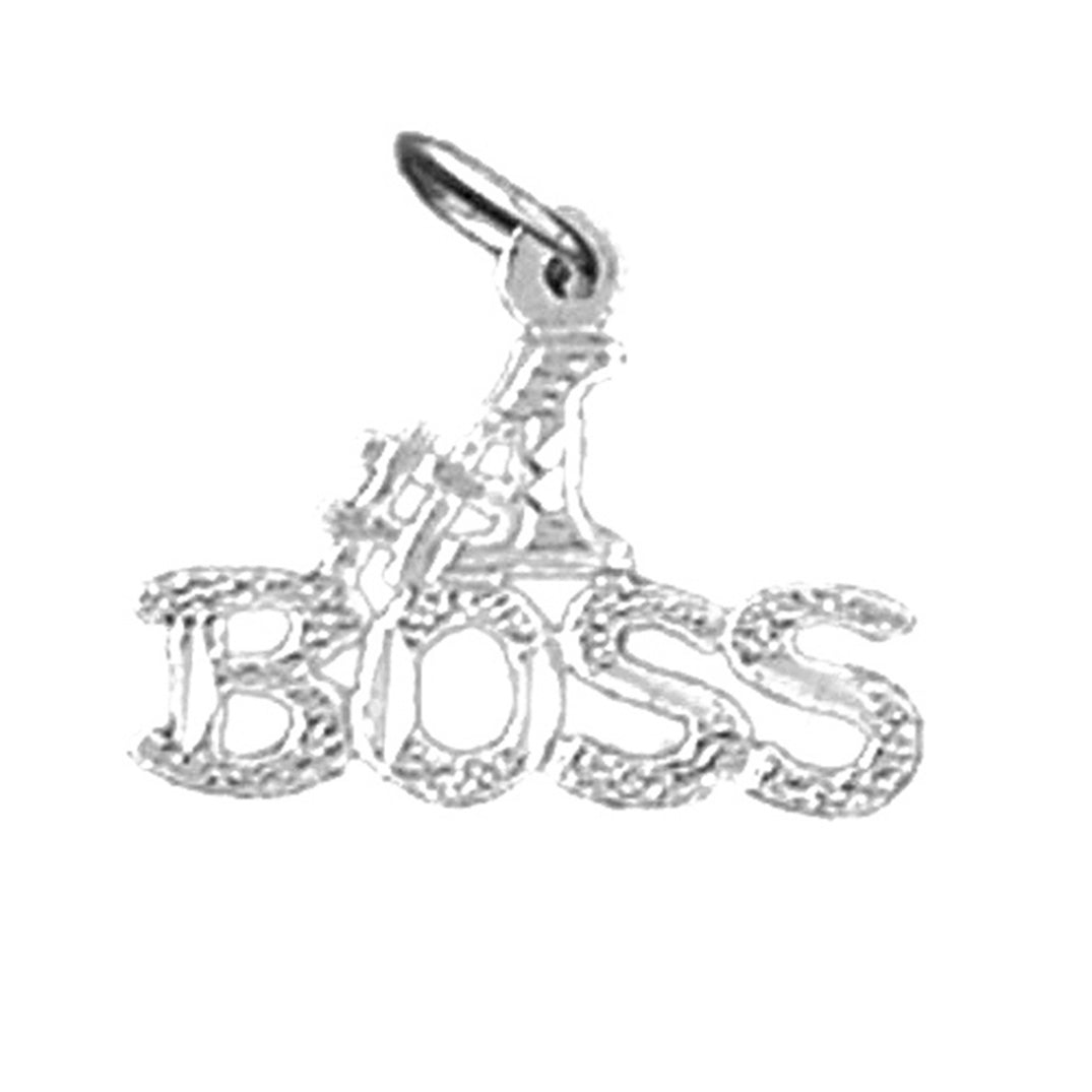 Sterling Silver #1 Boss Pendant