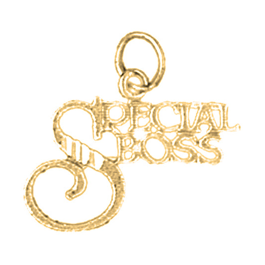 Yellow Gold-plated Silver Special Boss Pendant