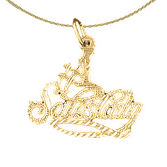 Sterling Silver #1 Sales Lady Pendant (Rhodium or Yellow Gold-plated)