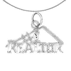 Sterling Silver #1 Realtor Pendant (Rhodium or Yellow Gold-plated)