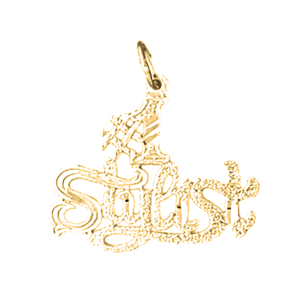 Yellow Gold-plated Silver #1 Stylist Pendant