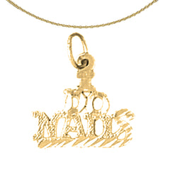 Sterling Silver I Do Nails Pendant (Rhodium or Yellow Gold-plated)