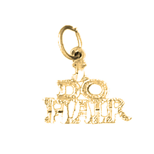 Yellow Gold-plated Silver I Do Hair Pendant