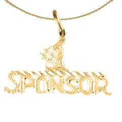 Sterling Silver #1 Sponsor Pendant (Rhodium or Yellow Gold-plated)