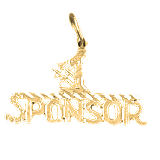Yellow Gold-plated Silver #1 Sponsor Pendant