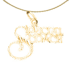 Sterling Silver Special Coach Pendant (Rhodium or Yellow Gold-plated)