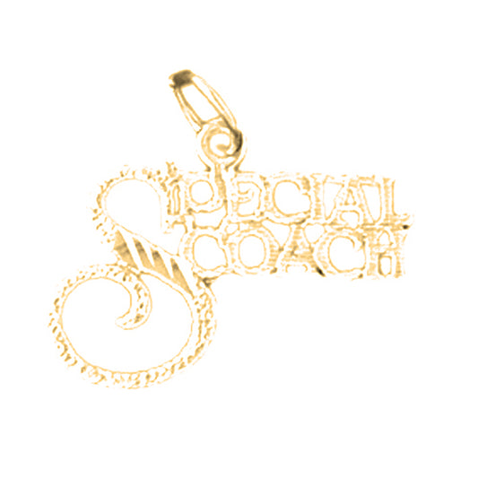 Yellow Gold-plated Silver Special Coach Pendant