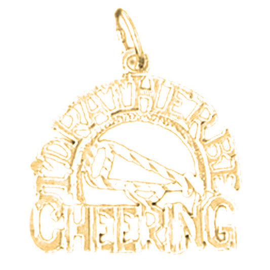 Yellow Gold-plated Silver I'D Rather Be Cheering Pendant