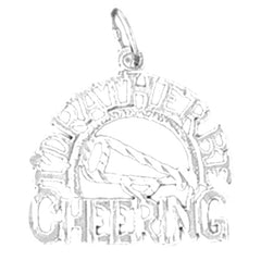 Sterling Silver I'D Rather Be Cheering Pendant