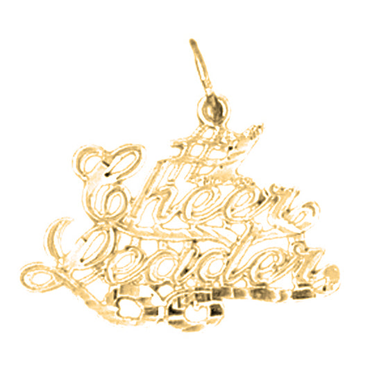 Yellow Gold-plated Silver #1 Cheerleader Pendant