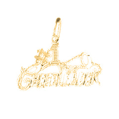 Yellow Gold-plated Silver #1 Cheerleader Pendant
