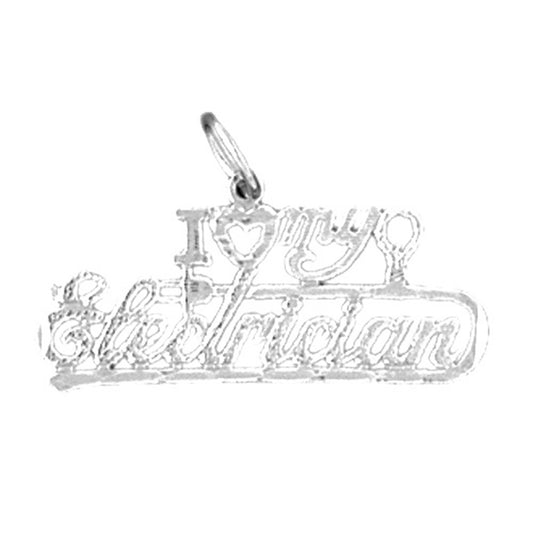 Sterling Silver I Love My Electrian Pendant