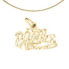 Sterling Silver I Love My Plumber Pendant (Rhodium or Yellow Gold-plated)