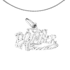 Sterling Silver I Love My Plumber Pendant (Rhodium or Yellow Gold-plated)